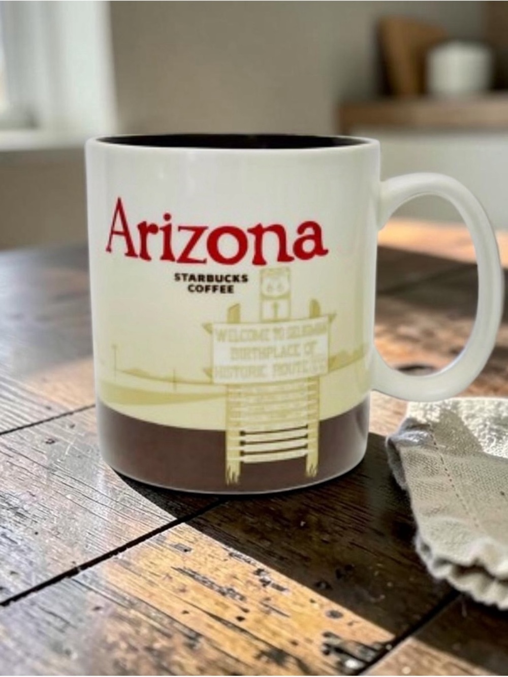 VTG 2009 Starbucks Arizona Global Icon Mug 16 oz Route 66